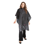 270-BLC BLACK W/PINK FLORAL CUTTING CAPE