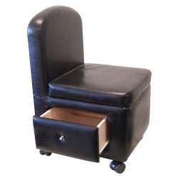 Golden Devon Pedicure Stool (Black)