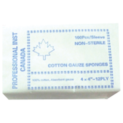 COTTON GAUZE 12PLY (100)PACK 4X4 PROFESS