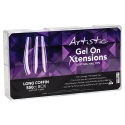 Artistic Nail Design Gel On Xtensions Soft Gel Nail Tips